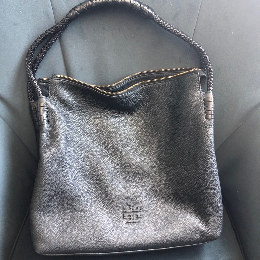 Black leather Tory Burch Taylor Hobo